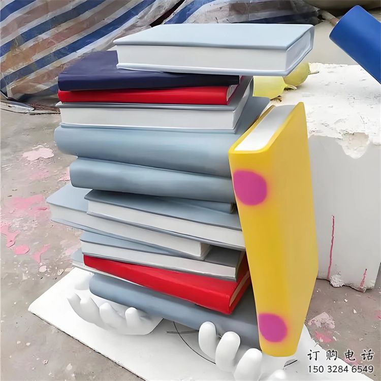書雕塑廠家，重疊造型結構，公園戶外不銹鋼雕塑 (1)