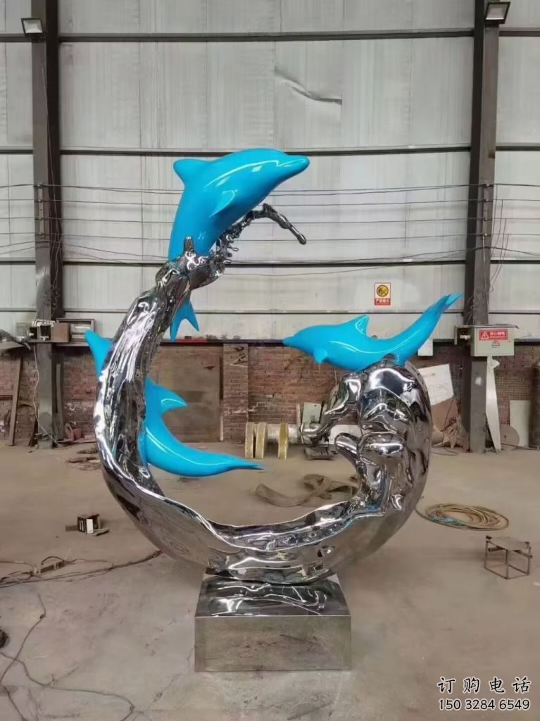浪花雕塑廠家，抽象藝術(shù)造型，戶外廣場(chǎng)小品