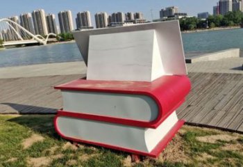 書雕塑廠家，重疊造型結構，公園戶外不銹鋼雕塑 (7)