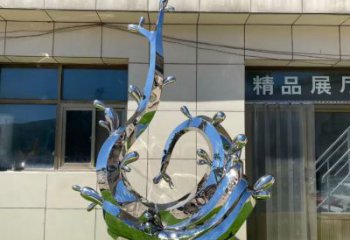 水景浪花雕塑廠家 彩繪剪紙波浪雕塑 現(xiàn)代波浪雕塑
