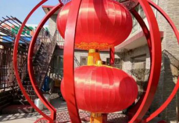 承接城市燈籠雕塑廠家，烤漆工藝雕塑，公園廣場(chǎng)擺件