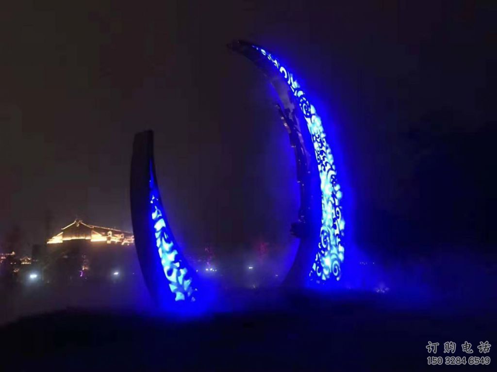 房地產(chǎn)月亮雕塑制作廠家，仿古景觀雕塑，噴砂制造