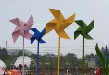 草地風車雕塑生產(chǎn)商 現(xiàn)代校園旋轉雕塑 大型旋轉雕塑