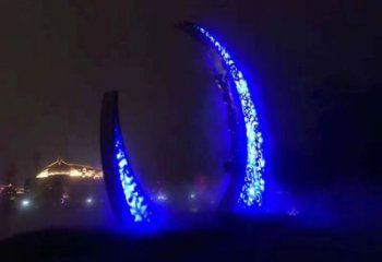 房地產(chǎn)月亮雕塑制作廠家，仿古景觀雕塑，噴砂制造