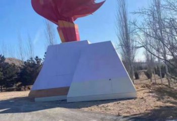 廣場火焰雕塑廠家 抽象景觀小品 烤漆雕塑
