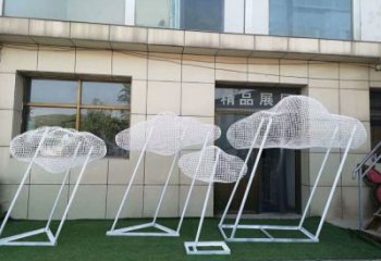 提供房地產(chǎn)云梯雕塑 剪影梯子雕塑 鍛造云朵雕塑廠家