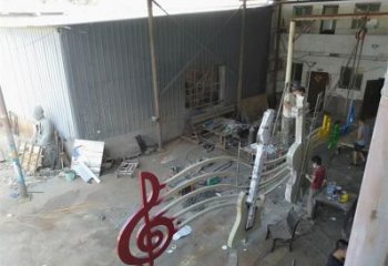 加工公園音符雕塑廠家 創(chuàng)意企業(yè)擺件 美陳雕塑