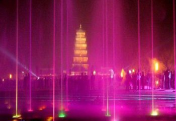 程控方式水景噴泉雕塑，多彩設(shè)計(jì)理念