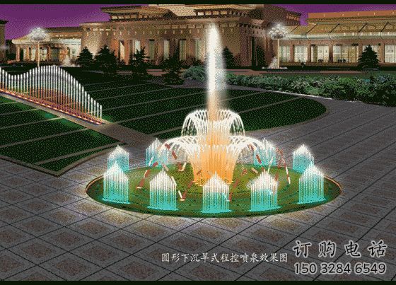 電影漂浮噴泉雕塑，水景藝術(shù)噴泉雕塑提供