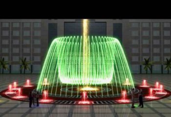 噴泉雕塑效果圖，燈光數(shù)控效果，公園噴泉雕塑制造商