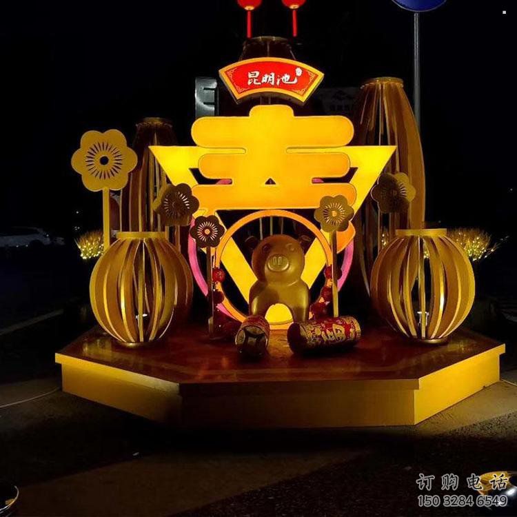 春字雕塑承接，城市裝飾，大型不銹鋼春字雕塑生產(chǎn)商