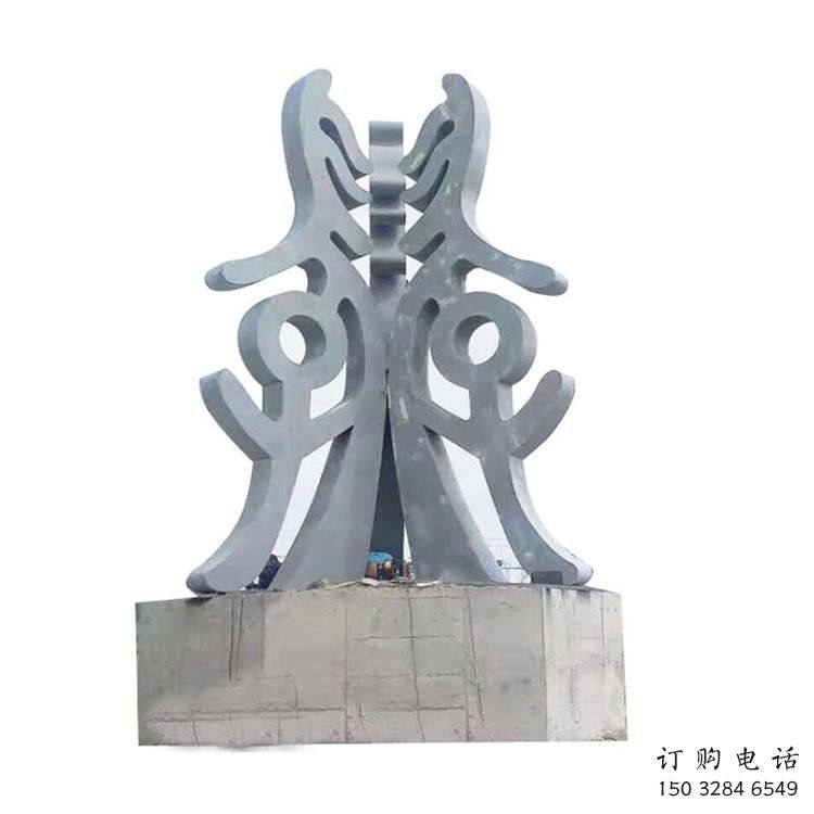 古文字雕塑通用，街景小品，不銹鋼古文字雕塑制造廠家