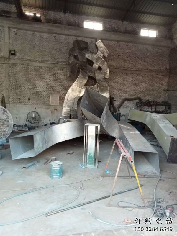 甲骨文雕塑工廠選用，街道標識，不銹鋼甲骨文雕塑批發(fā)