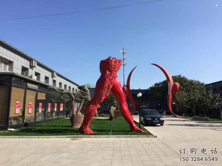 紀念人字雕塑生產(chǎn)，廣場雕塑，不銹鋼人字雕塑展品