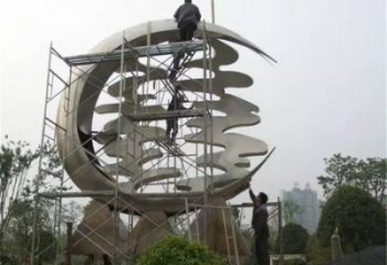 喜字雕塑景觀精選，中式工藝，藝術(shù)不銹鋼喜字雕塑供給