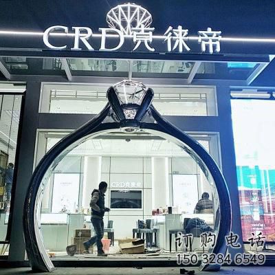 戒指拱門雕塑，形象美陳擺件，不銹鋼景觀拱門雕塑