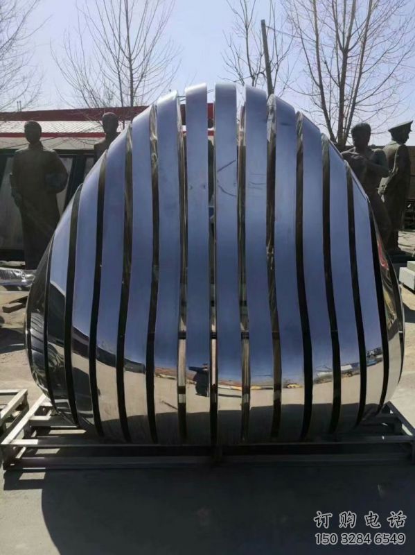 小區(qū)坐凳雕塑，拉絲景觀雕塑，抽象效果