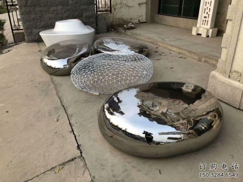 校園坐凳雕塑，拉絲景觀雕塑，抽象主題