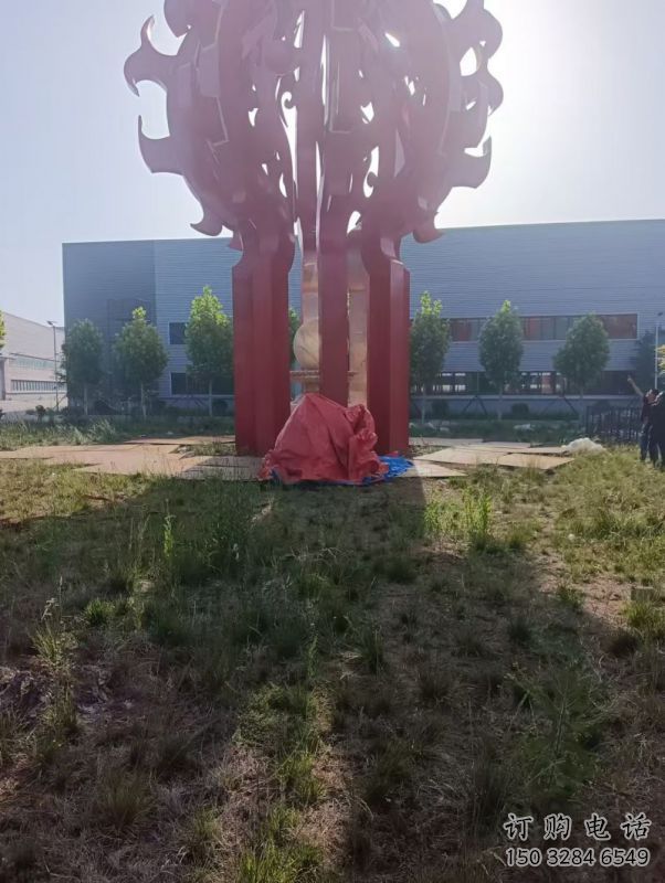 火球雕塑，精神堡壘火球雕塑落地展示