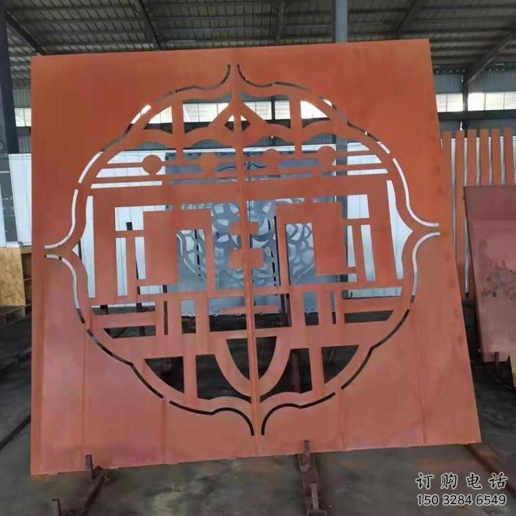 鏤空景墻雕塑，耐候鋼鏤空工藝設(shè)計(jì)