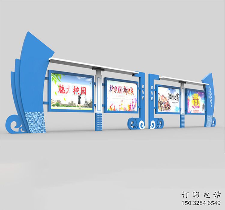 櫥窗宣傳欄雕塑，學(xué)校文化體系展示