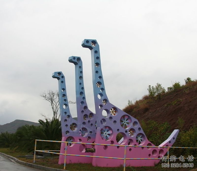 恐龍雕塑展品，景觀概念，鏤空恐龍骨架雕塑優(yōu)選