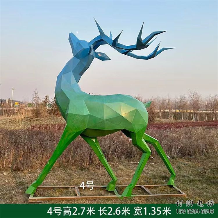 景觀小鹿雕塑供需，廣場(chǎng)雕塑，烤漆小鹿雕塑定制