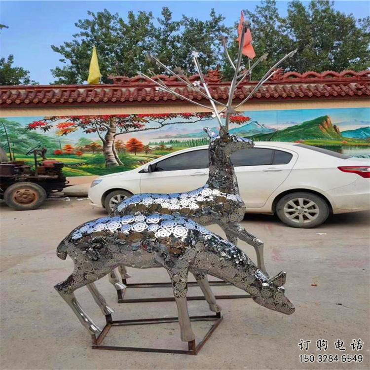 小鹿雕塑擺件制造，酒店擺件，景觀鏤空小鹿雕塑選定