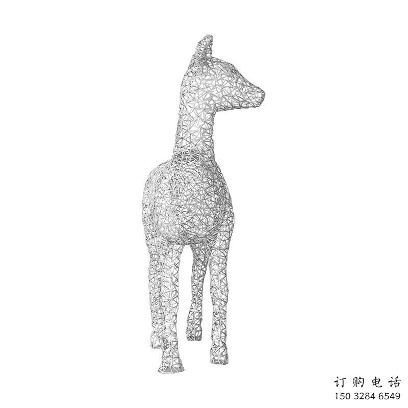網(wǎng)格小鹿雕塑提供，露天雕塑，鏤空小鹿雕塑生產(chǎn)