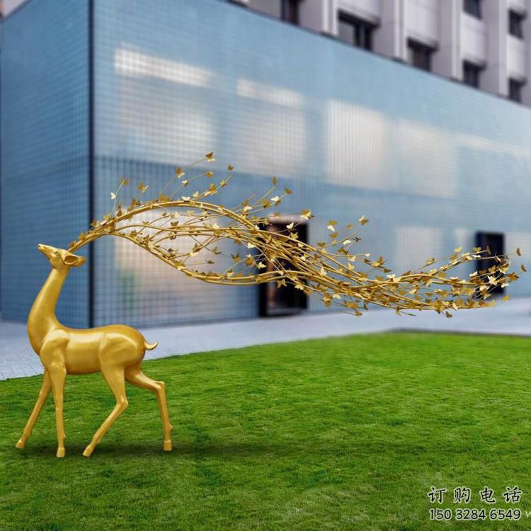 景觀梅花鹿雕塑供求，金屬構(gòu)件，仿真梅花鹿雕塑觀賞型