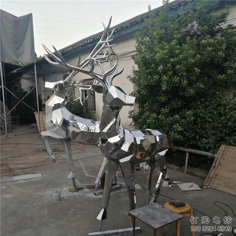 室外小鹿雕塑展品，公園小品，切面小鹿雕塑供需