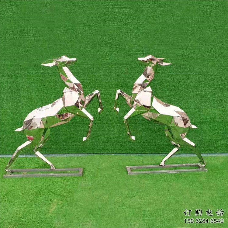 園林小鹿雕塑觀賞型，標識雕塑，切面小鹿雕塑展品