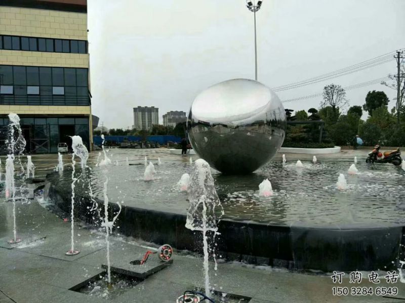 旱地涌泉雕塑，球雕塑組合，水景球噴泉雕塑廠家