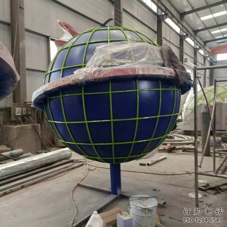 地球雕塑標準，烤漆工藝，不銹鋼地球雕塑精品