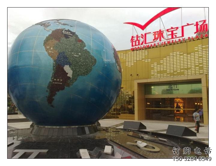 地球雕塑定制，露天雕塑，不銹鋼地球雕塑展品