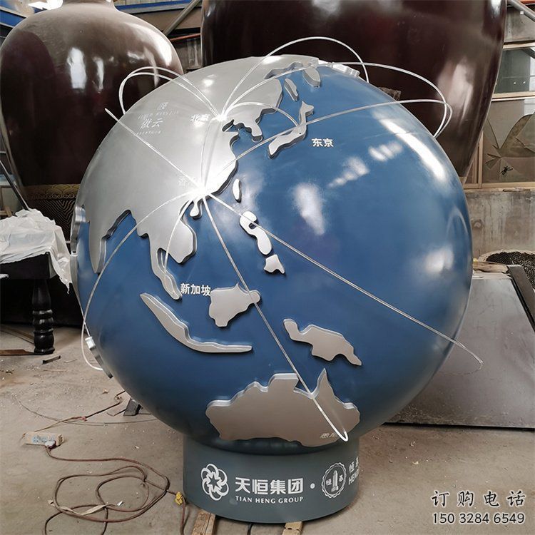 地球雕塑指用，白鋼構(gòu)件，不銹鋼地球雕塑廠家提供