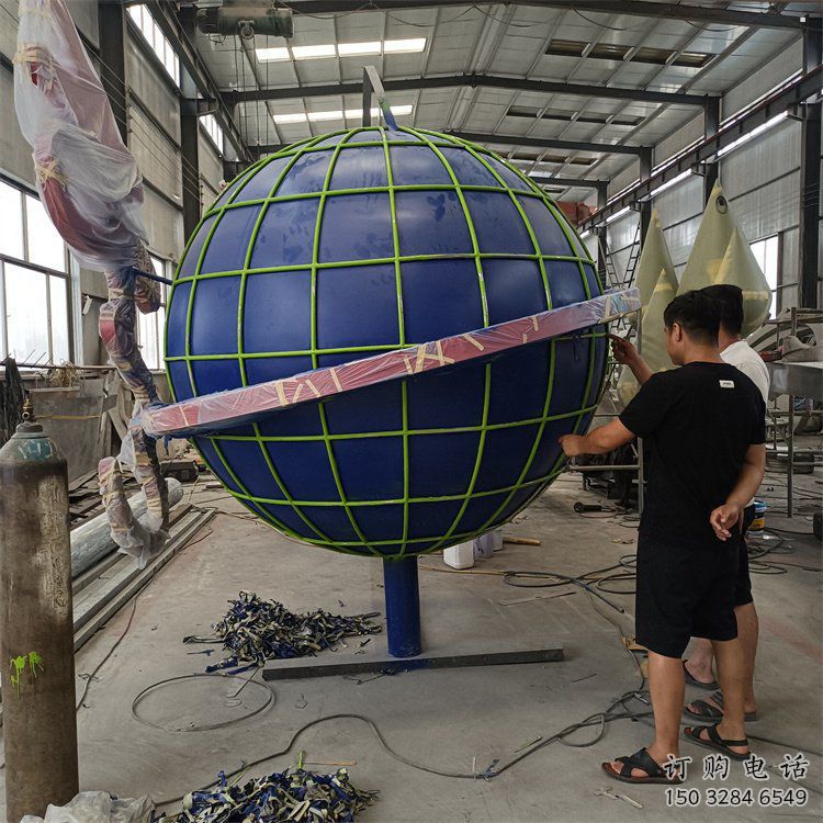 地球雕塑制造商，標識雕塑，不銹鋼地球雕塑廠家