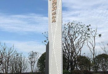 鏤空工藝導(dǎo)向牌雕塑，不銹鋼鏤空工藝制作