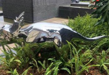 藝術恐龍雕塑觀賞型，街景小品，鏡面恐龍雕塑主題常用