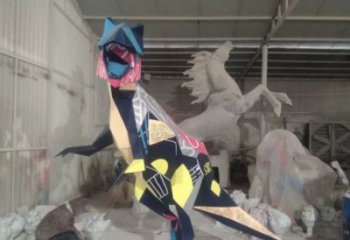 不銹鋼恐龍雕塑定價(jià)，街頭雕塑，烤漆恐龍雕塑廠家