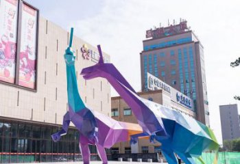 公共恐龍雕塑訂做，城市裝飾，景觀烤漆恐龍雕塑展品