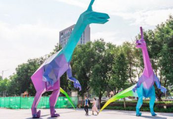 現(xiàn)代恐龍雕塑定制，中式工藝，景觀烤漆恐龍雕塑造型