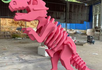 抽象恐龍雕塑提供，多彩藝術(shù)，中式恐龍骨架雕塑通用
