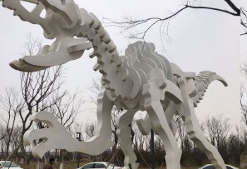 鏤空恐龍雕塑展品，金屬制作，恐龍骨架雕塑精品