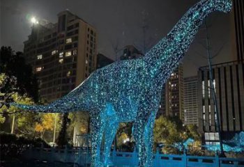 鏤空恐龍雕塑供需，標(biāo)識(shí)雕塑，燈光恐龍雕塑制造商