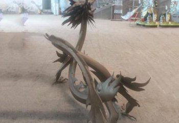 幾何恐龍雕塑供應，城區(qū)小品，鐵藝恐龍雕塑制造商