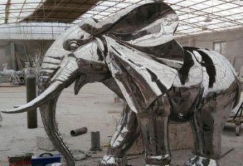 大象雕塑優(yōu)價，金屬組合，鏡面大象雕塑廠家