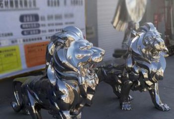 雕塑獅子景觀制造，街景小品，不銹鋼獅子雕塑優(yōu)價(jià)