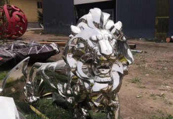 亮面獅子雕塑標準，廣場雕塑，不銹鋼獅子雕塑供給