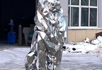 獅子雕塑供需，圓雕系列，不銹鋼獅子雕塑制造商